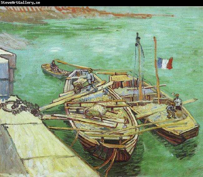 Vincent Van Gogh The Rhonebarken,